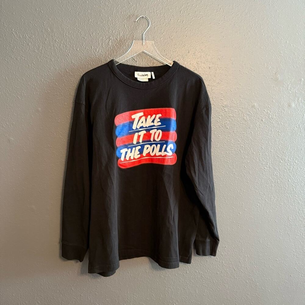 CLEARANCE Baron Von Fancy x H&M "Take it to the Polls" Long Sleeve Shirt Size XL